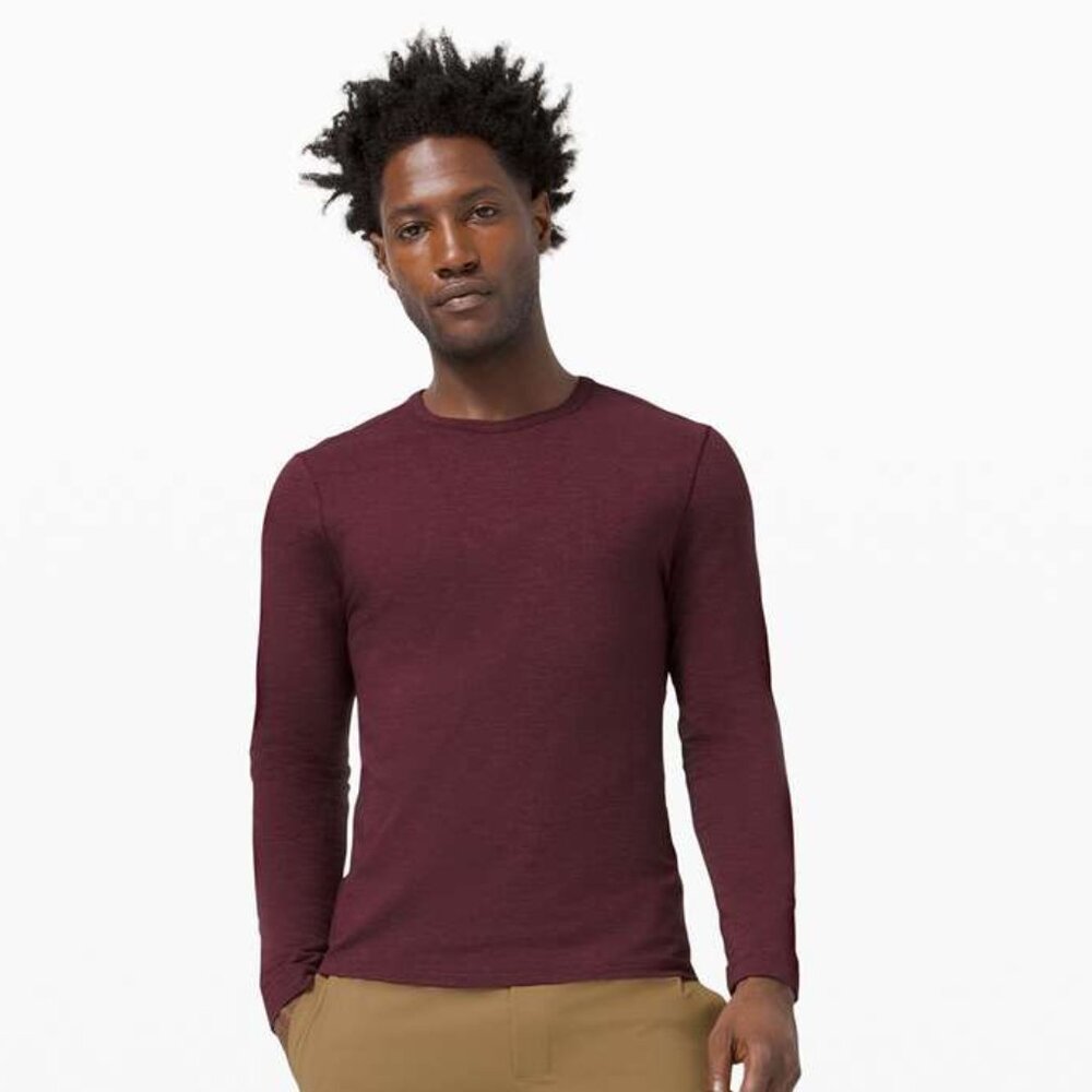 Lululemon Men's 5 Year Basic Long Sleeve - Dark Red